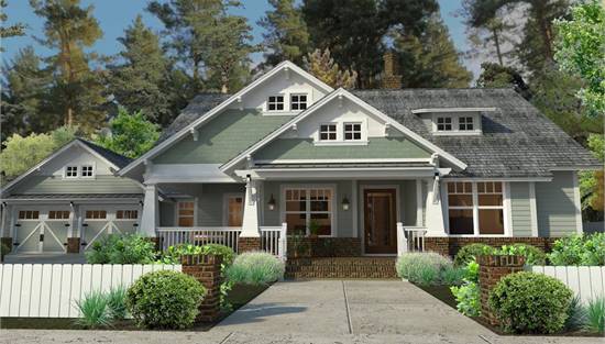 image of small craftsman house plan 5517