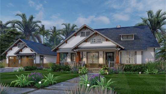 Gorgeous Front View with Hip and Gable Roofline and Dormers