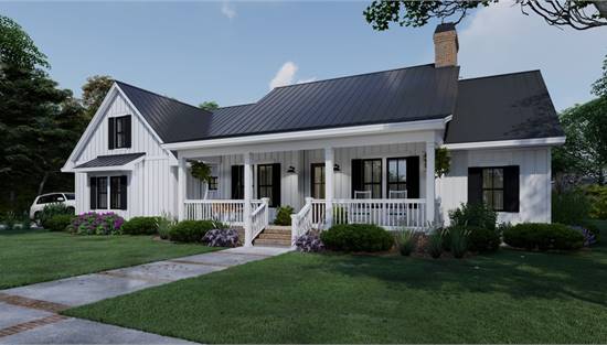 Affordable Farmhouse with Charming Covered Front Porch