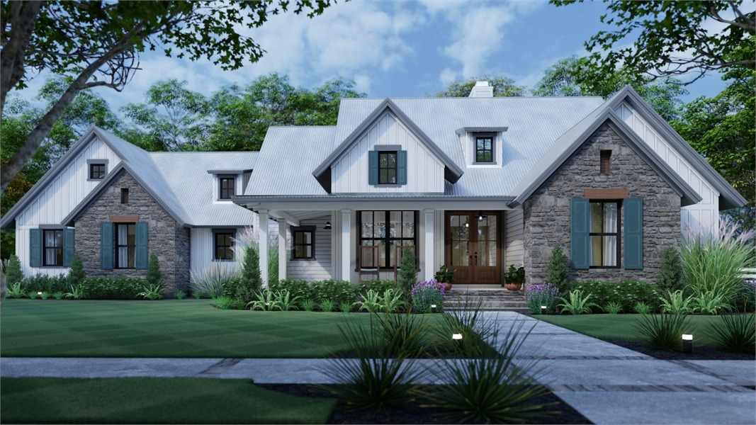 House Plan 7844 Mill Creek Farm, House Plans With Walkout Basement And Detached Garage