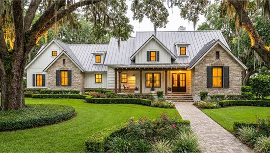 Beautiful One Story Farmhouse with Covered Porch