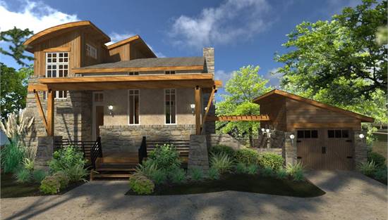 image of transitional house plan 9040