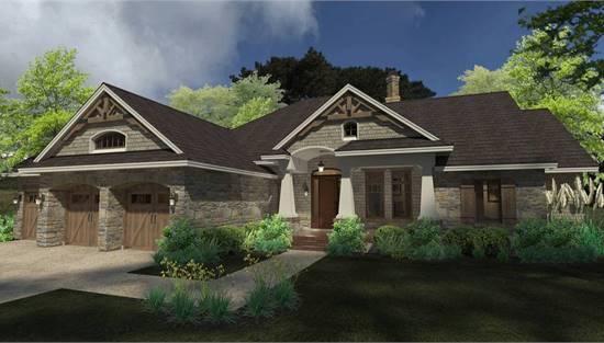 image of craftsman house plan 9167