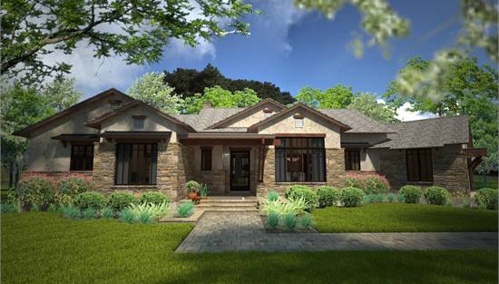 Traditional Style  Home with Stone & Covered Front Porch