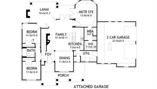 Attached Garage Plan