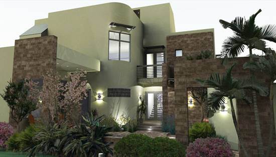 image of courtyard house plan 2082