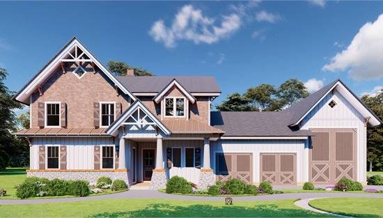 Striking Barndominium with Decorative Gables
