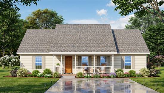 Charming One Story Ranch with Covered Front Porch