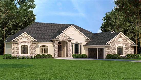 image of traditional house plan 7383