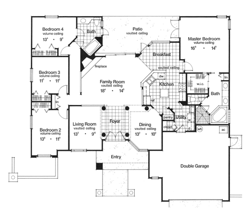 Keystone 3986 4  Bedrooms  and 2 5  Baths  The House  Designers