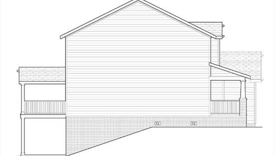 Stunning Front View Featuring Brick and Columned Front Porch