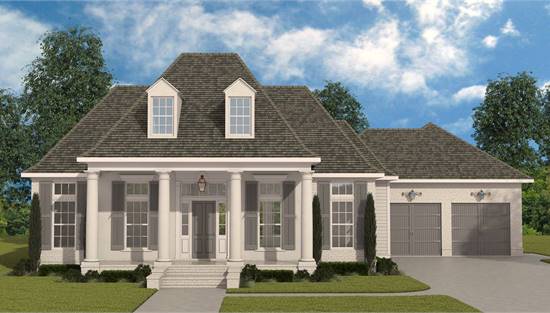image of french country house plan 6899