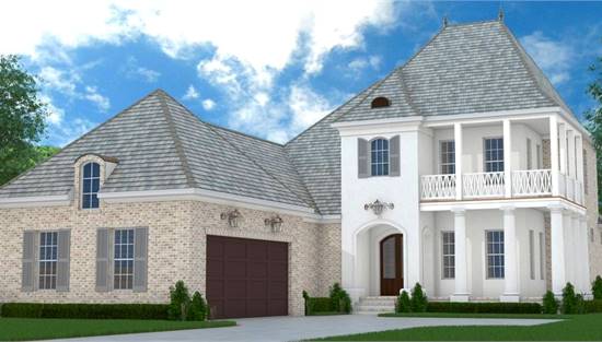 image of french country house plan 9628