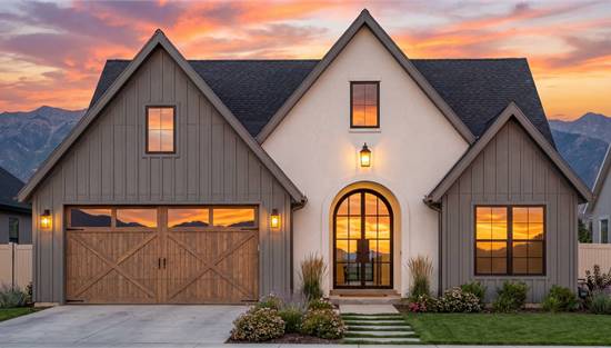 Stylish French Country with Attached Garage