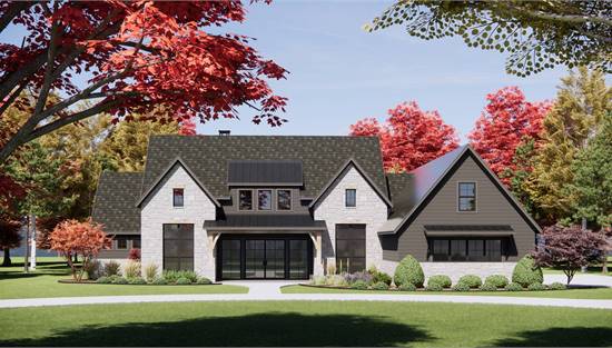 Striking Modern House Plan with Large Windows