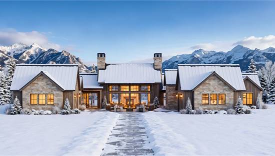 Stunning One Story Ranch in Winterscape