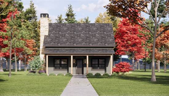 Stylish Cottage with Covered Front Porch