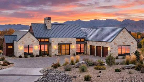 Striking Contemporary Farmhouse with 3 Car Garage