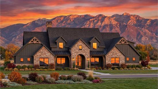 Beautiful Symmetrical European Ranch