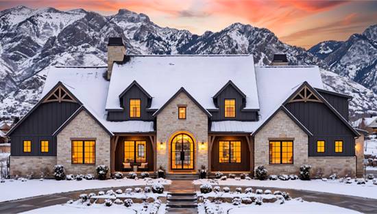 Beautiful Symmetrical European Ranch