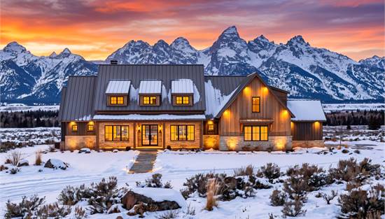 Modern Farmhouse with Dormers and Covered Porch