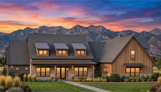Modern Farmhouse with Dormers and Covered Porch