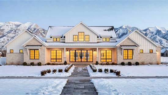 Beautiful Ranch Farmhouse with Covered Front Porch