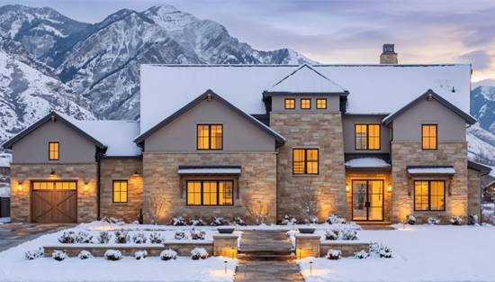 Elegant European with Sleek Stone Facade