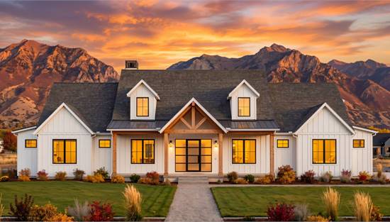 Modern Farmhouse with Front Covered Porch