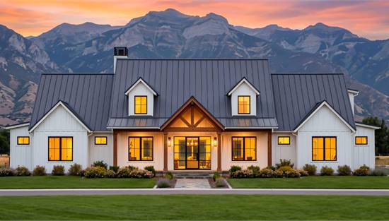 Modern Farmhouse with Front Covered Porch