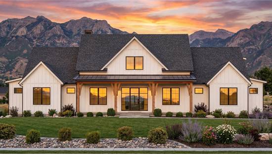 Gorgeous Mountain Farmhouse with Covered Porch