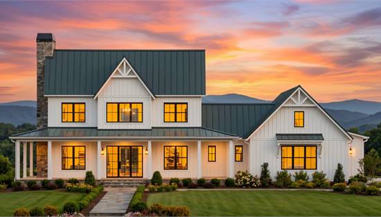 Two Story Farmhouse with Wraparound Porch