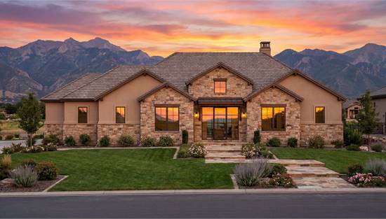 Texas Country Ranch Home with Mix of Stone and Stucco