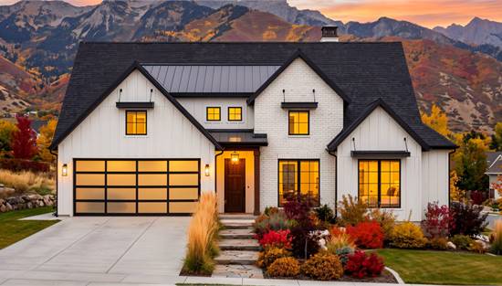 Stylish Single Story Farmhouse with Attached Garage