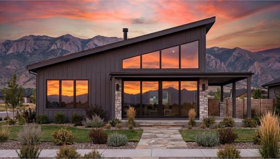 Mid-Century Modern Home with L-shaped Porch