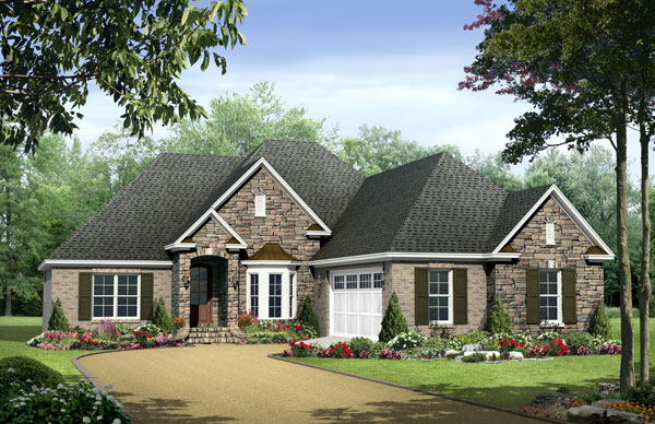 European Country Style One  Story  Plans  The House  Designers