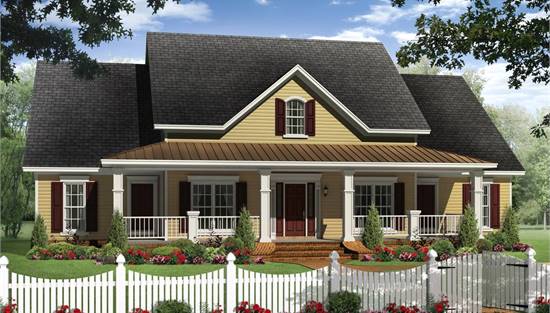 image of colonial house plan 1028