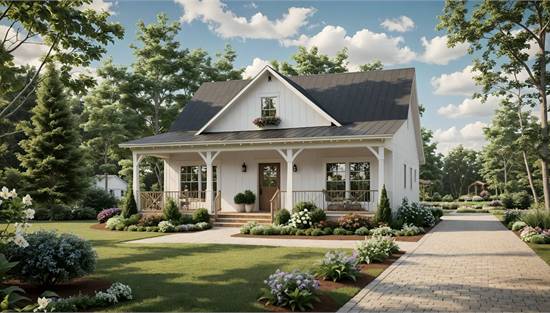 Charming Country Home with Sprawling Covered Porches