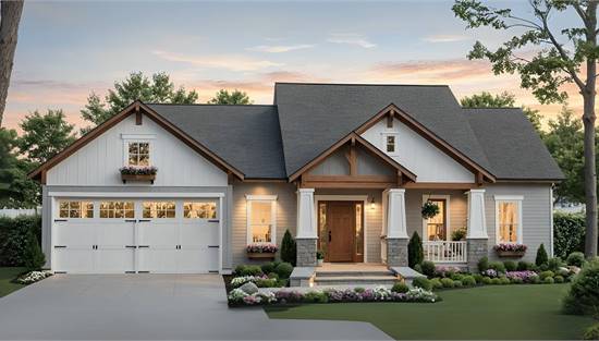 Striking Ranch with Timber Frame Accents