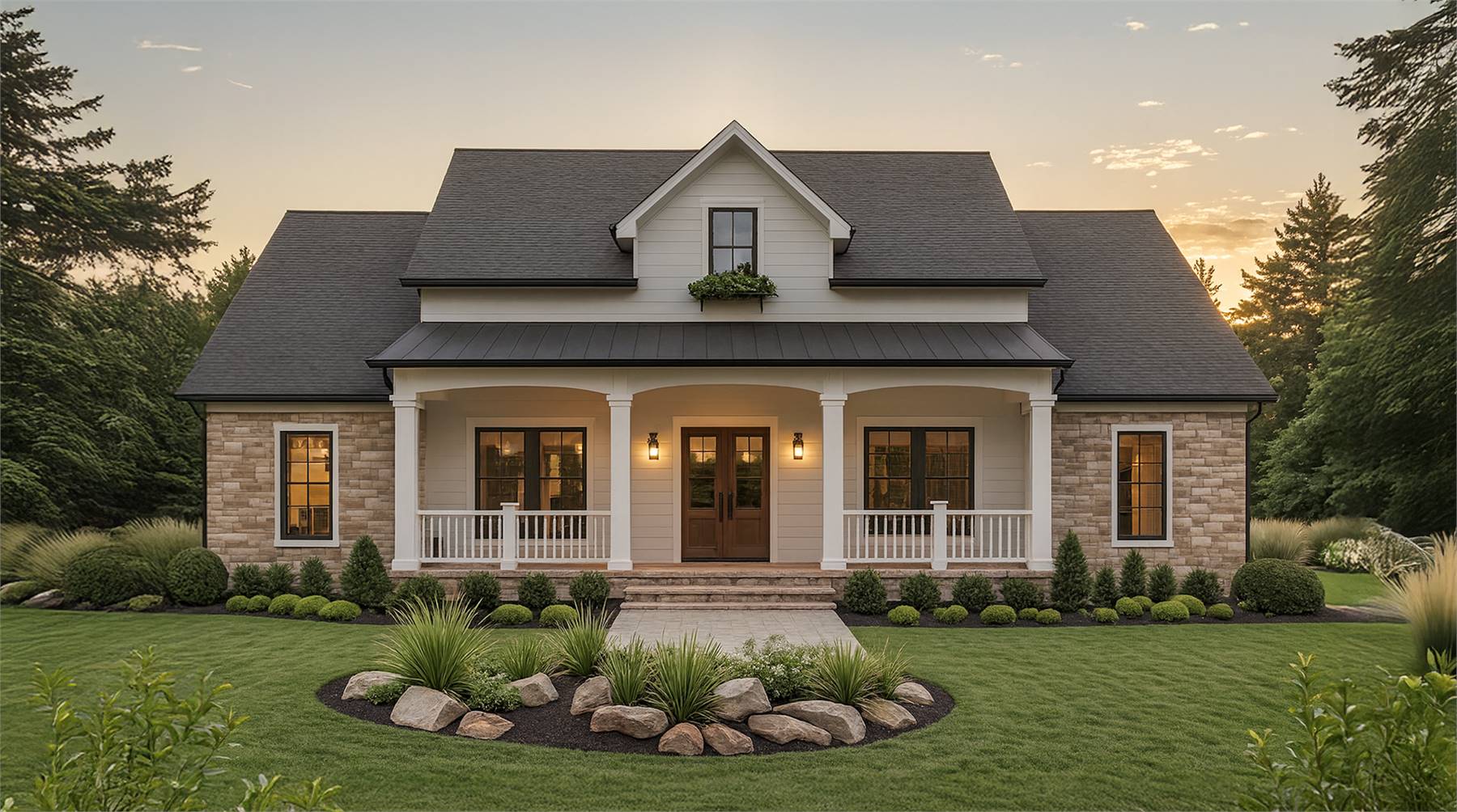 Charming Modern Farmhouse with Covered Front Porch
