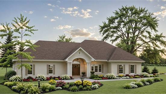 Spanish Style One Story Home