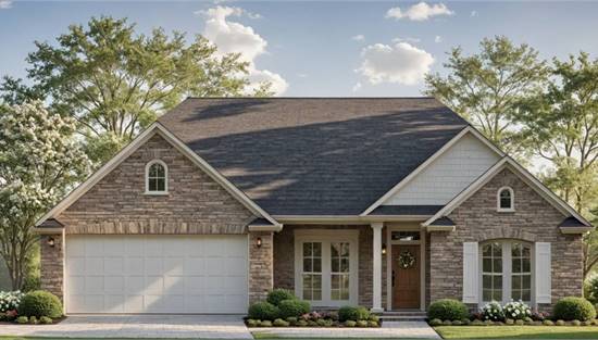 Wuaint Traditional with Front Entry Garage