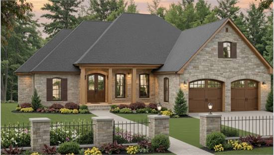 Stylish European with Attached Garage