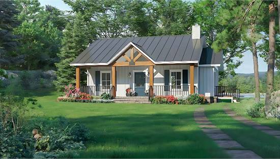 Charming Cottage with Timber Accents