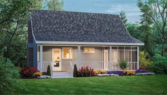 Country Porches 2 Bedroom Cottage Style, 800 Sq Ft House Plans Cottage