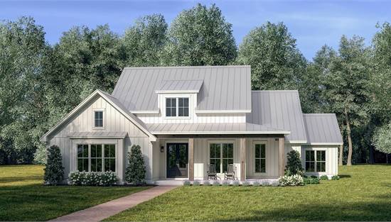 Traditional Farmhouse with Large Covered Porches