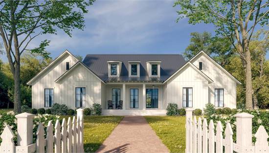 Traditional Farmhouse with Covered Porches