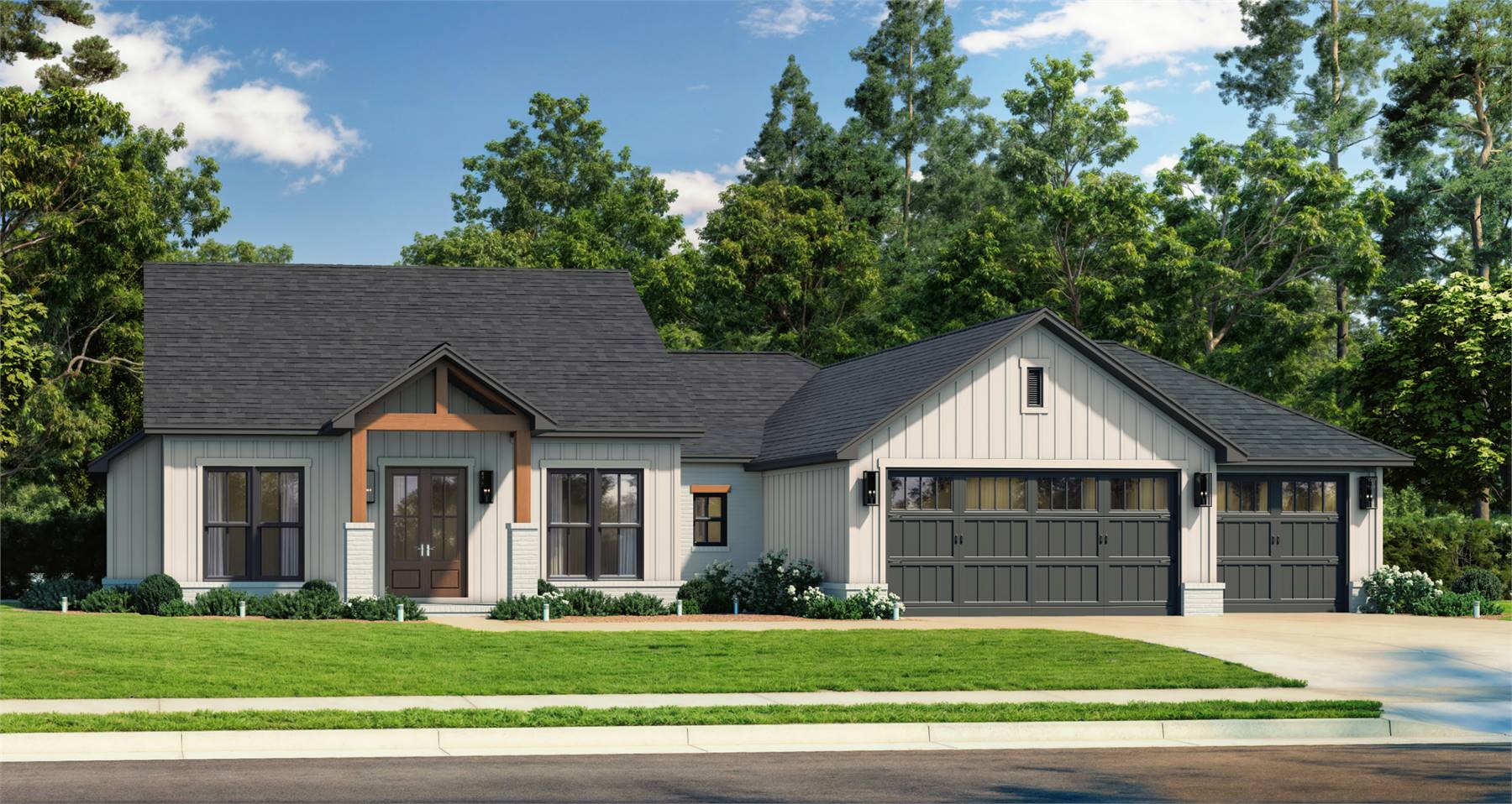 Traditional Farmhouse with 3 Car Garage