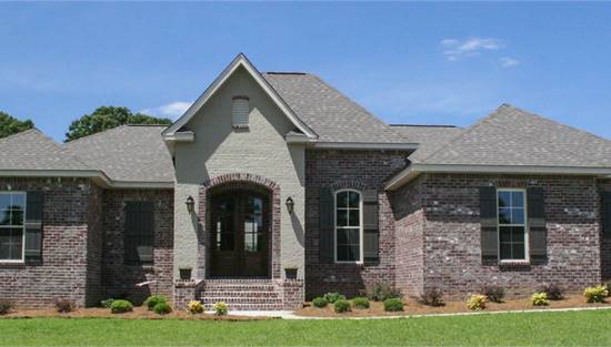 French Country Ranch with Attached Garage