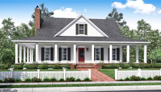 Stylish Farmhouse with Wraparound Porch
